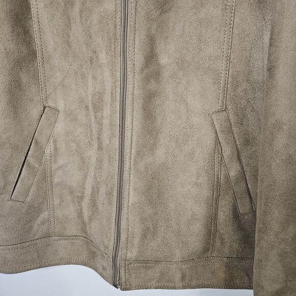 R Rosso Black & Gold Leather Suede Veneto Brown Tan Men's L Jacket Made in Italy - Picture 5 of 16